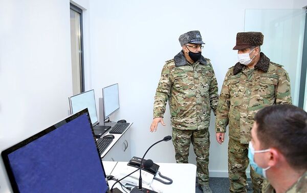 Закир Гасанов и руководящий состав министерства посетили Объединенный командный пункт - Sputnik Азербайджан