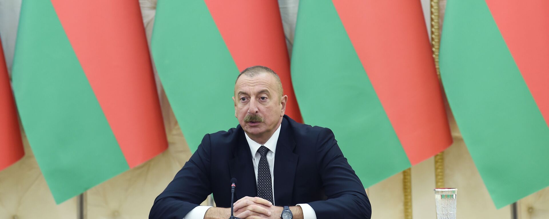Президент Азербайджанской Республики Ильхам Алиев и Президент Беларуси Александр Лукашенко выступили с заявлениями для прессы - Sputnik Azərbaycan, 1920, 14.04.2021