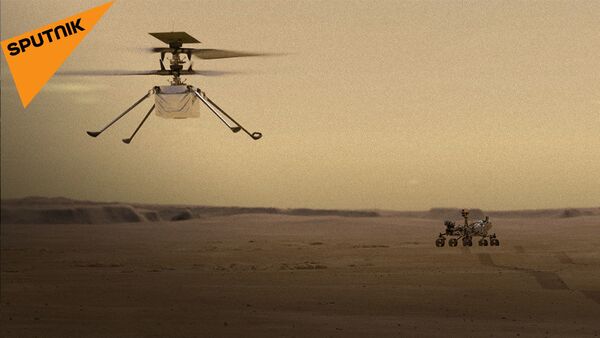 Первый полет на Марсе: NASA успешно запустило вертолет Ingenuity - Sputnik Азербайджан