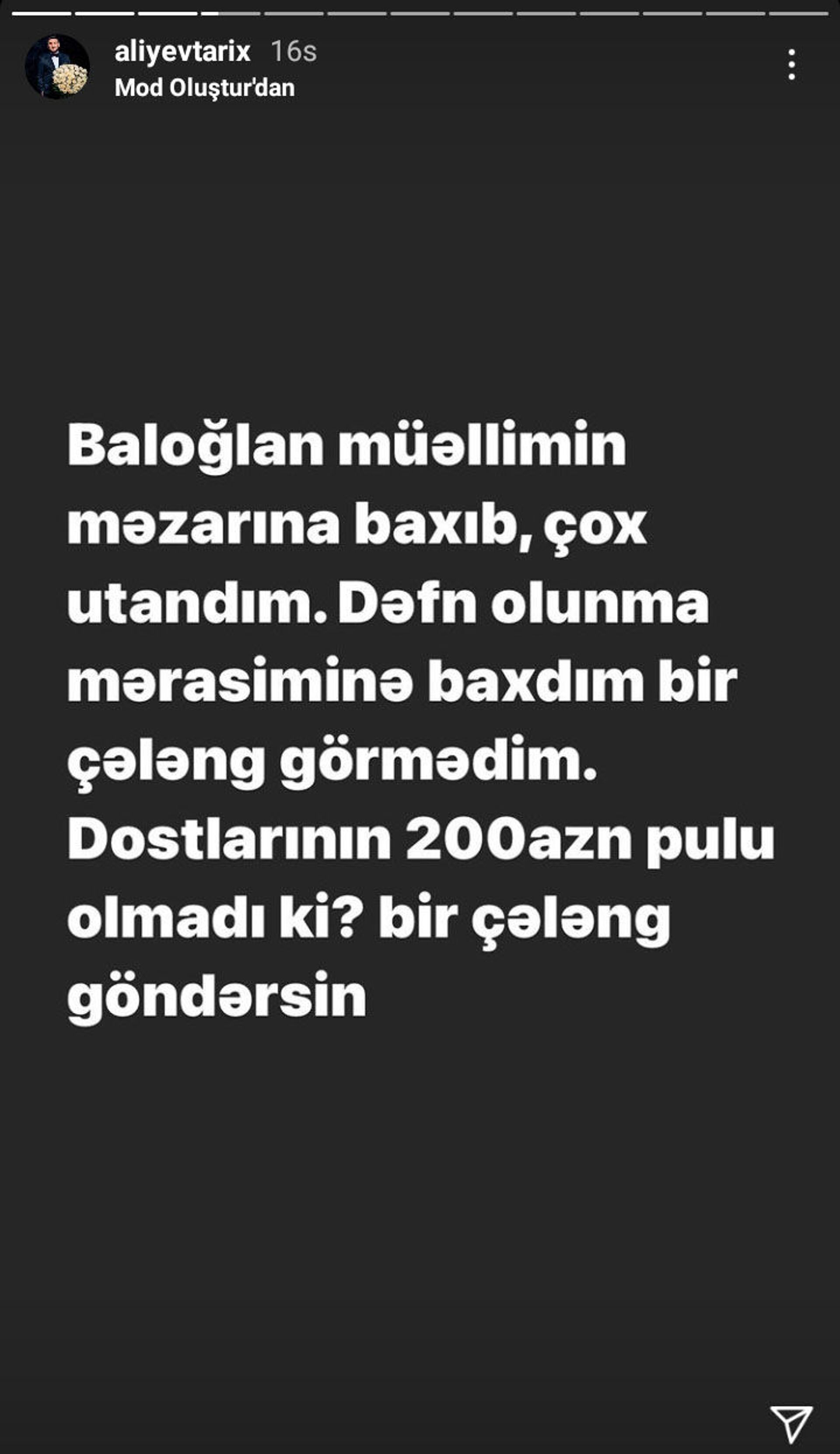 Tolik: Baloğlan müəllimin məzarına baxıb çox utandım - Sputnik Azərbaycan, 1920, 28.04.2021