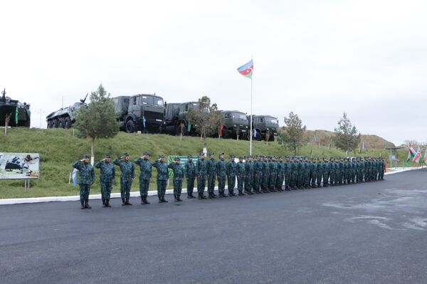 Церемония открытия комплекса пограничной заставы Аггель - Sputnik Азербайджан