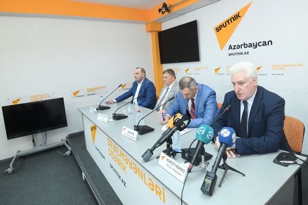 Пресс-конференция, посвященная обсуждению развития Южного Кавказа - Sputnik Азербайджан