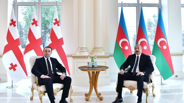 Prezident İlham Əliyev və Gürcüstanın Baş nazirini İrakli Qaribaşvili arasında görüş - Sputnik Azərbaycan