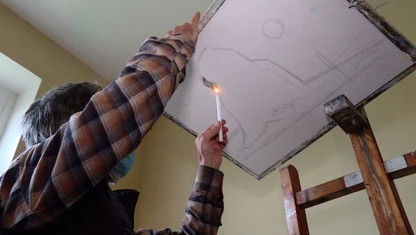 Огненные шедевры: как азербайджанец рисует копотью свечи - Sputnik Азербайджан
