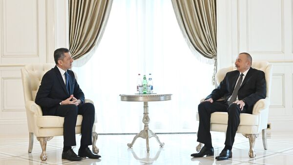 Президент Ильхам Алиев принял министра национального образования Турции - Sputnik Азербайджан