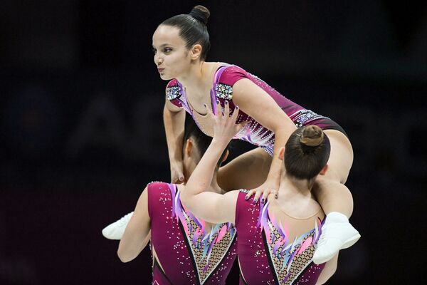 Команда Португалии на чемпионате мира по аэробной гимнастике в Баку - Sputnik Азербайджан
