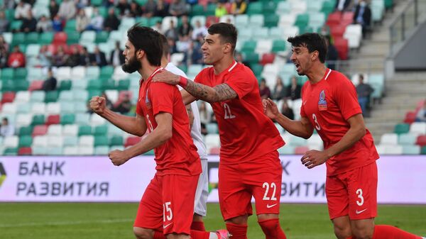 Товарищеский матч по футболу между сборными Азербайджана и Беларуси - Sputnik Azərbaycan
