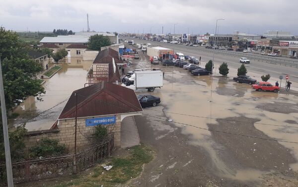 Последствия наводнения в Геранбое - Sputnik Азербайджан