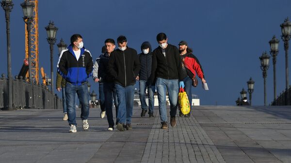 Мигранты в Москве, фото из архива - Sputnik Азербайджан