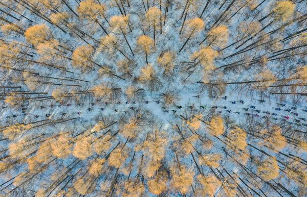 Работа китайского фотографа Chang XU  На лыжах в весну,  вошедшая в шорт-лист конкурса имени Андрея Стенина в категории Моя Планета, одиночные фотографии - Sputnik Azərbaycan