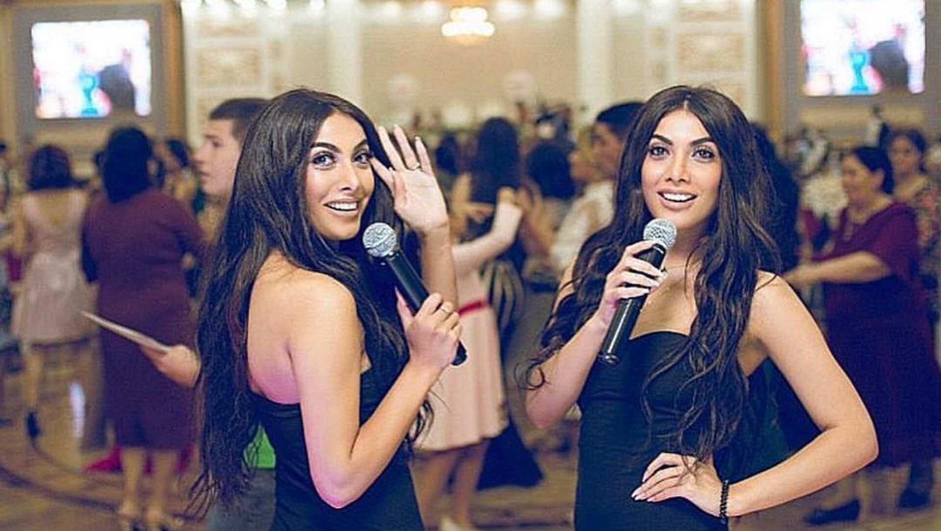 Азербайджанские исполнительницы, сестры-близняшки Севиль и Севиндж Сафаровы - Sputnik Азербайджан, 1920, 02.07.2021