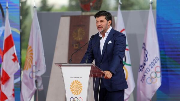 Каха Каладзе выступает перед грузинскими олимпийцами - Sputnik Азербайджан