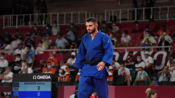 Азербайджанский дзюдоист Карамат Гусейнов на Олимпийских играх 2020 в Токио - Sputnik Азербайджан