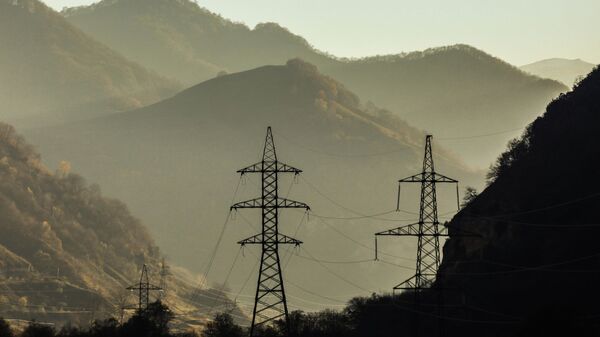 Электрические столбы, фото из архива - Sputnik Азербайджан