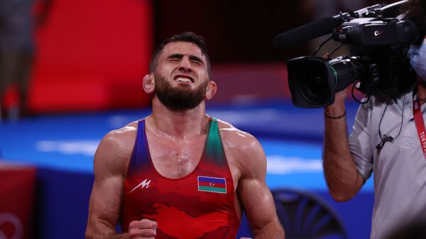 Азербайджанский борец Гаджи Алиев на Олимпийских играх в Токио - Sputnik Азербайджан