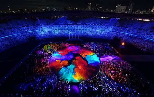 Торжественная церемония закрытия XXXII летних Олимпийских игр в Токио. - Sputnik Азербайджан