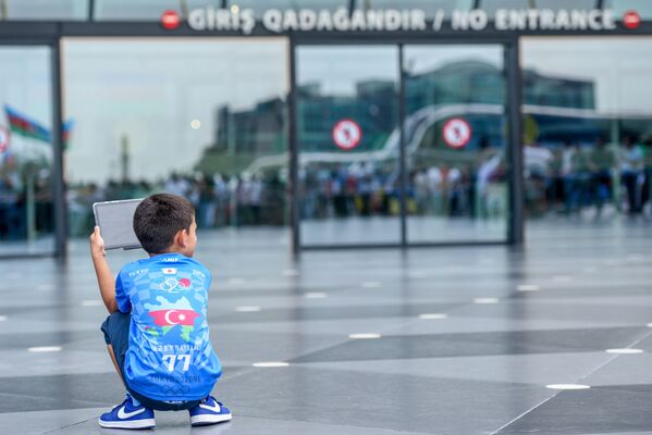 Встреча олимпийской сборной Азербайджана в аэропорту Гейдар Алиев в Баку. - Sputnik Азербайджан