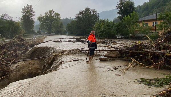 Наводнение в городе Кастамону, Турция - Sputnik Азербайджан