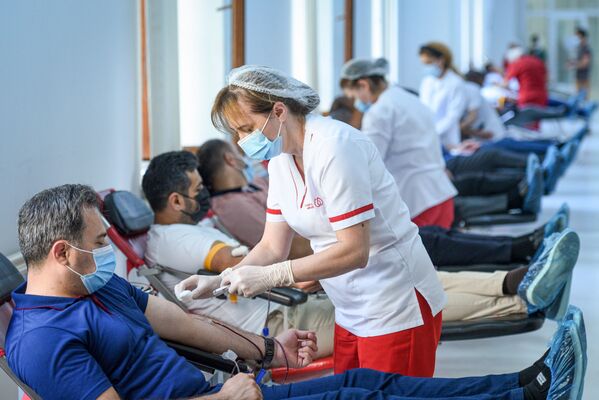 Перед сдачей крови донорскую кровь тщательно проверяют. - Sputnik Азербайджан