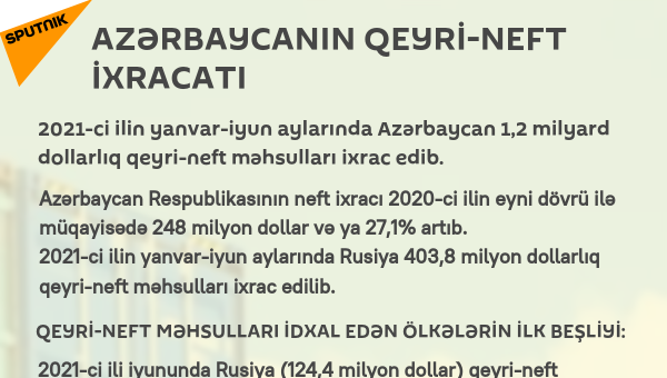 İNFOQRAFİKA: Azərbaycanın qeyri-neft sektoru - Sputnik Azərbaycan