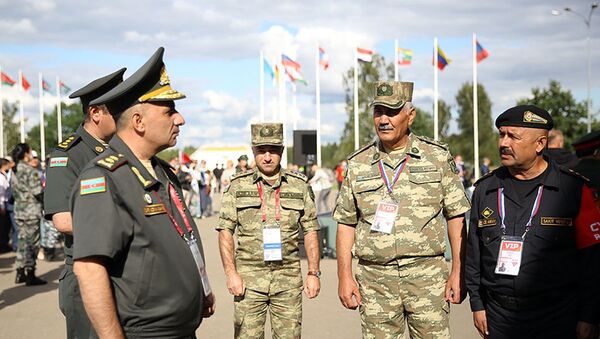 Заместитель министра обороны АР Низам Османов на торжественной церемонии открытия Армейских международных игр – 2021 - Sputnik Азербайджан