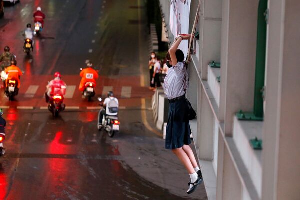 Антиправительственный протест в Бангкоке. - Sputnik Азербайджан