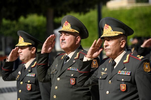 Шествия военнослужащих в связи со 103-й годовщиной освобождения города Кавказской исламской армией. - Sputnik Азербайджан