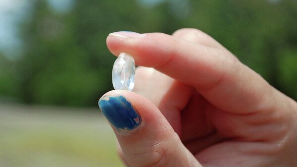 Алмаз весом 8,52 карата, найденная в государственном парке «Кратер алмазов» в Арканзасе в - Sputnik Азербайджан