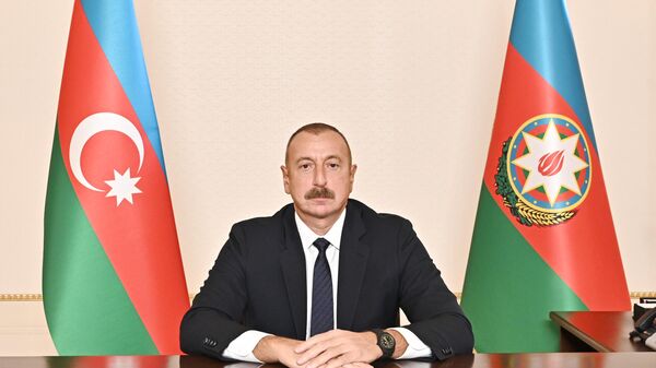 Президент Ильхам Алиев во время выступления на заседании Совета глав государств СНГ - Sputnik Азербайджан