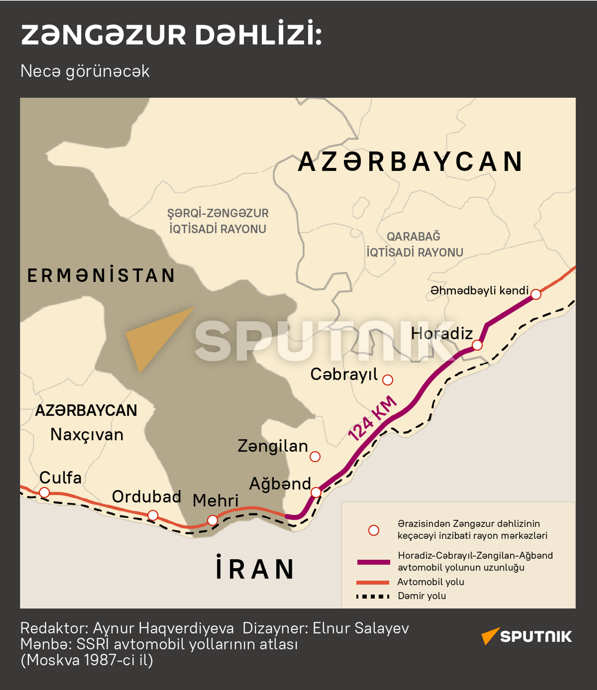 İnfoqrafika: Zəngəzur koridoru - Sputnik Azərbaycan, 1920, 06.05.2023