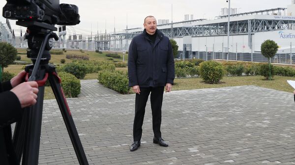 Prezident İlham Əliyev “Qobu” Enerji Qovşağının açılışında - Sputnik Azərbaycan
