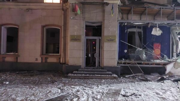 Зданию Почетного консульства Азербайджанской Республики, расположенному  в Харькове, нанесен серьезный ущерб  - Sputnik Азербайджан