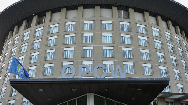 Вид на здание Организации по запрещению химического оружия в Гааге - Sputnik Азербайджан