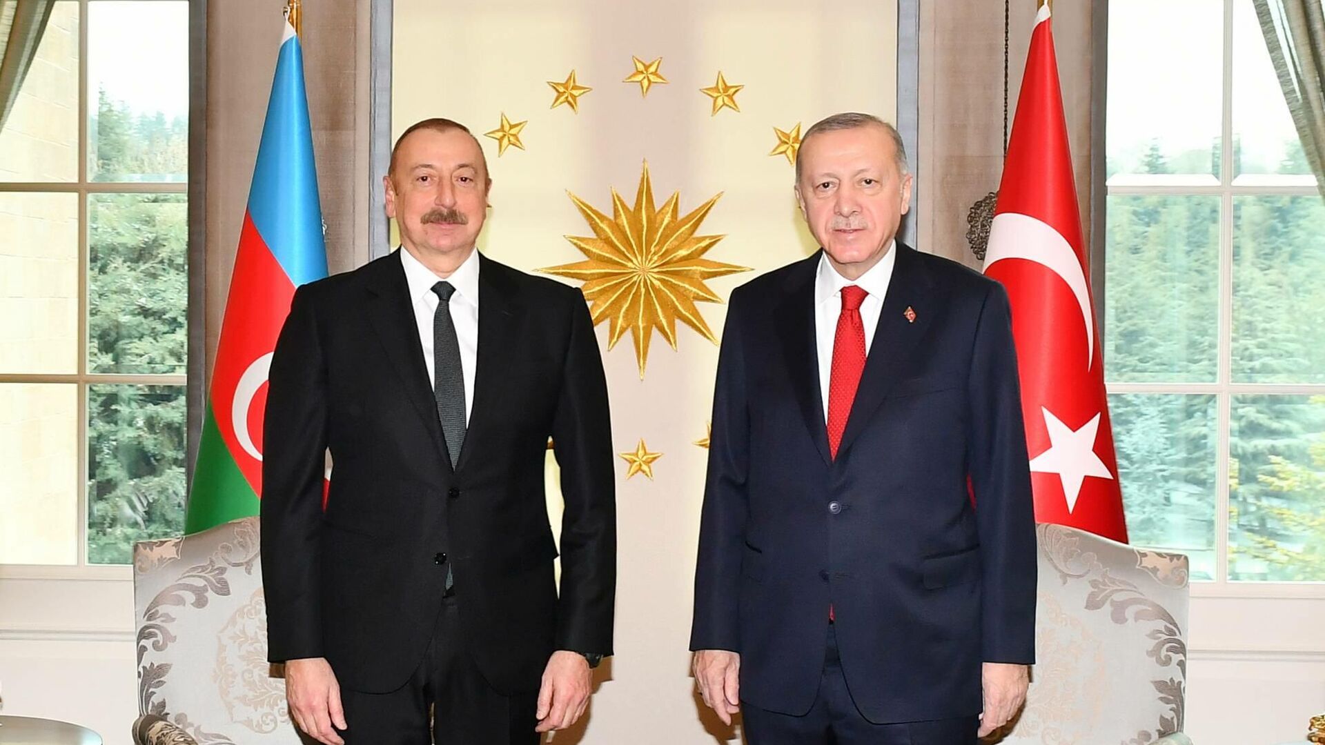 Президент Азербайджана Ильхам Алиев и президент Турции Реджеп Тайип Эрдоган, фото из архива - Sputnik Азербайджан, 1920, 15.07.2022
