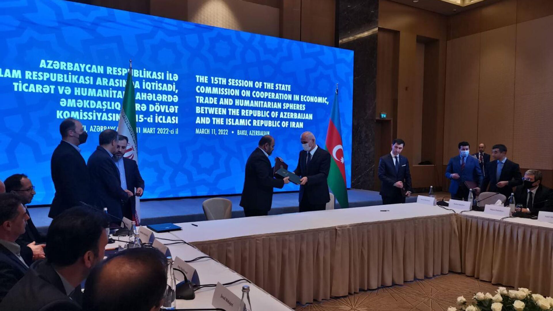Между Азербайджаном и Ираном подписан меморандум о взаимопонимании по созданию новых коммуникаций - Sputnik Азербайджан, 1920, 11.03.2022