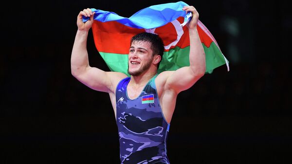 Азербайджанский борец вольного стиля Джебраиль Гаджиев - Sputnik Азербайджан
