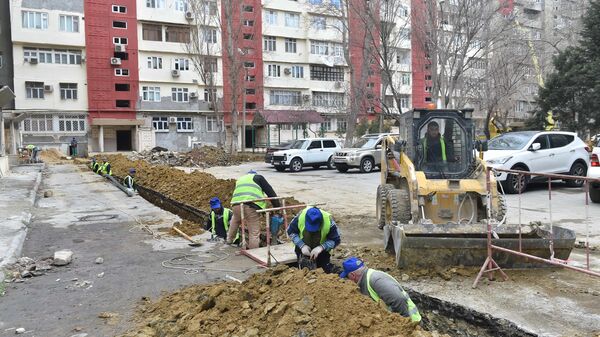 Работы по водоснабжению в Баку - Sputnik Азербайджан