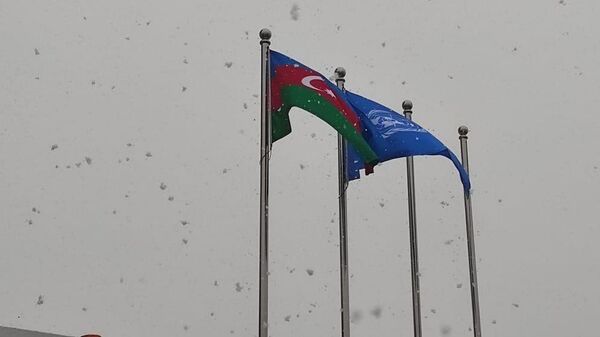 Флаги Азербайджана и ООН в Шуше - Sputnik Азербайджан