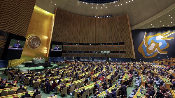 Специальная сессия Генассамблеи ООН в Нью-Йорке (07.04.2022) - Sputnik Азербайджан