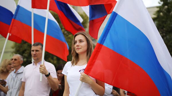 Празднование Дня государственного флага России - Sputnik Азербайджан