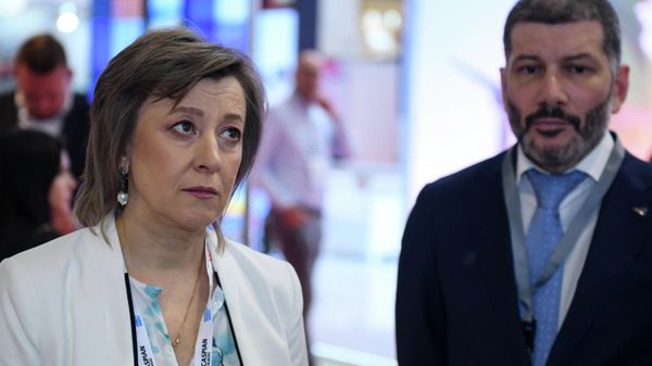 Генеральный директор Российского экспортного центра Вероника Никишина на 27-й Международной выставке нефти и газа Каспия в рамках Бакинской энергетической недели - Sputnik Азербайджан