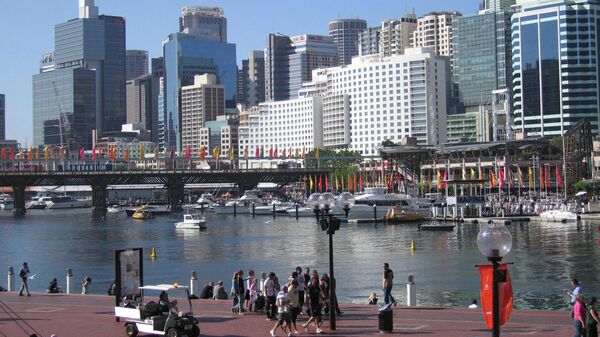 Вид австралийского города Сидней.  - Sputnik Азербайджан