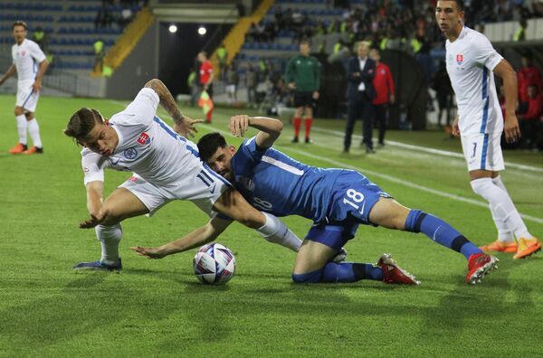 За оставшееся до конца матча время сборная Азербайджана толком ничего не смогла сделать у ворот соперника . - Sputnik Азербайджан
