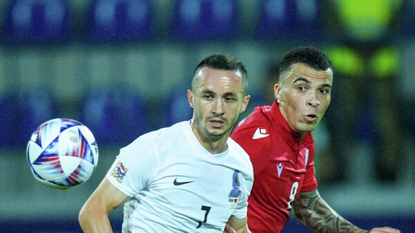Azərbaycan və Belarus yığmaları arasında UEFA Millətlər Liqasının qrup mərhələsinin IV tur oyunu - Sputnik Azərbaycan