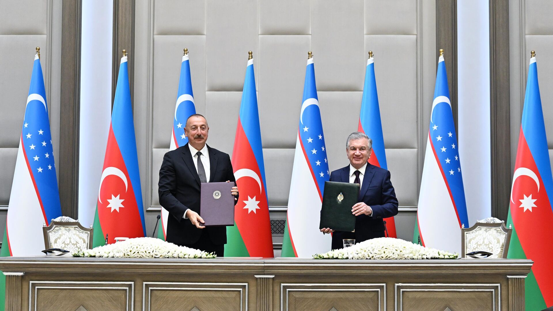 Церемония подписания азербайджано-узбекских документов - Sputnik Азербайджан, 1920, 21.06.2022