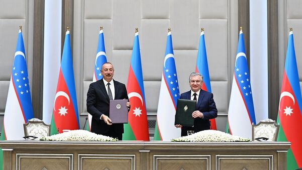 Церемония подписания азербайджано-узбекских документов - Sputnik Азербайджан