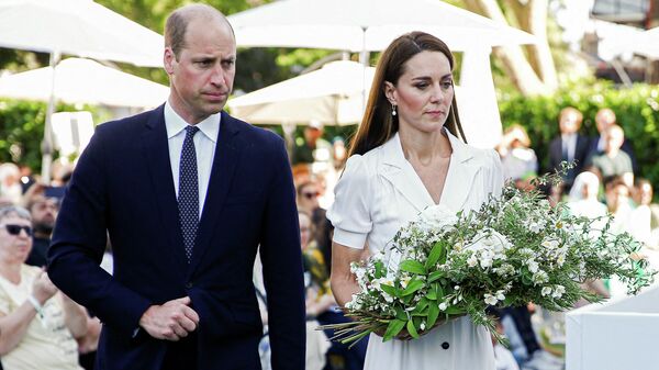 Британский принц Уильям и его жена Кейт Миддлтон - Sputnik Азербайджан
