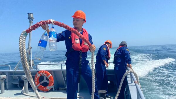 Очередной этап международного конкурса «Кубок моря-2022» по постановке корабля на якорь и рейдовую бочку - Sputnik Азербайджан