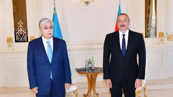 Ильхам Алиев и Касым-Жомарт Токаев, фото из архива - Sputnik Азербайджан