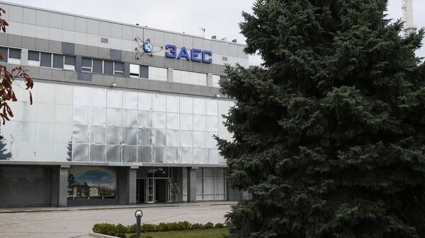 Главное административное здание Запорожской атомной электростанции - Sputnik Азербайджан
